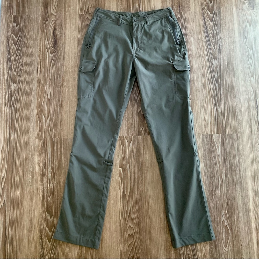 Clothing Arts Pick-Pocket Proof Travel Pants Cargo Womens 4 Gray Roll-Up Cuff